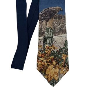 Vintage 1998 Stephen Lyman Silk Eagle Tie Wildlife Domain Novelty Made in USA